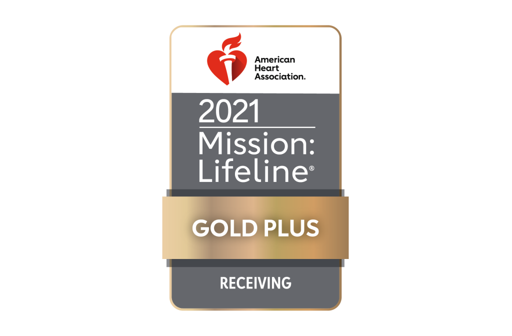 American Heart Association Mission Lifeline Receiving Gold Plus Award